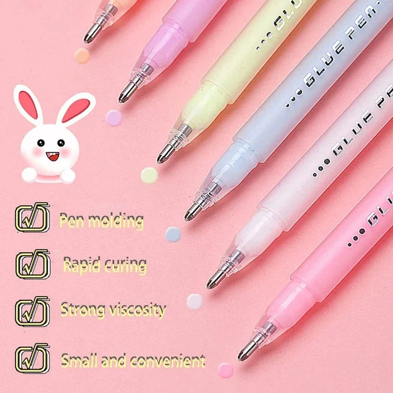 (Buy 1 Get 1 Free) Glue Pen – Transparent, Quick-Dry Adhesive for DIY & Craft Projects