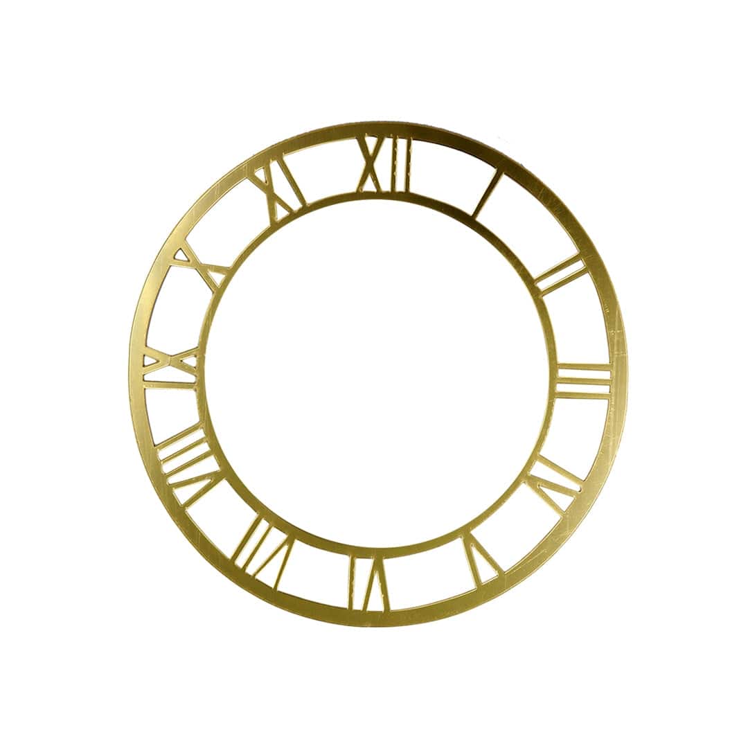 Ranwat Agency Mumbai Make your own Clock Acrylic Cutout Roman Clock 6Inch Golden