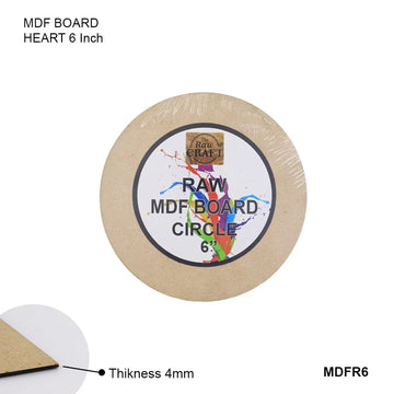 Ravrai Craft MDF Mdf Cutout Round 6Inch Mdfr6 (Contain 1 Unit)