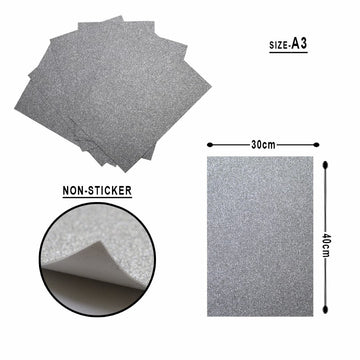 A3 glitter foam sheet without stick silver