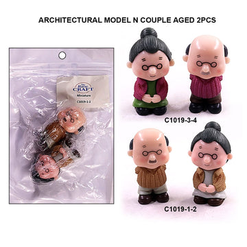 architectural model N couple aged 2pcs