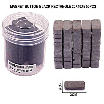 Ravrai Craft - Mumbai Branch art and craft magnet button black rectangle 20X10X5 50pcs