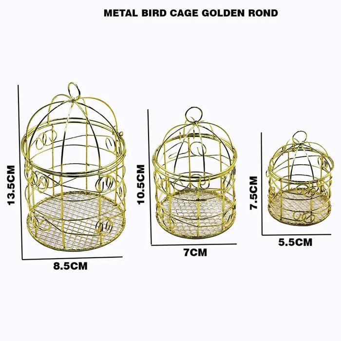 metal bird cage golden round