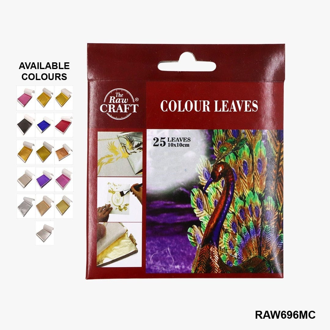 Ravrai Craft - Mumbai Branch Art Foil Metallic 25 Leaves 10x10cm Mix Color