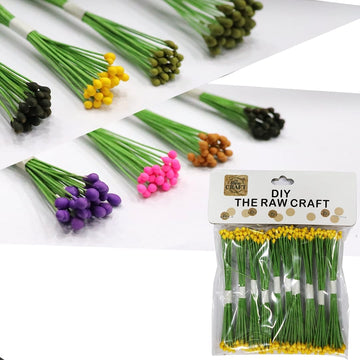 Ravrai Craft - Mumbai Branch Artificial Flora Craft Pollens Wire 10Pcs: Versatile Floral Crafting Essential
