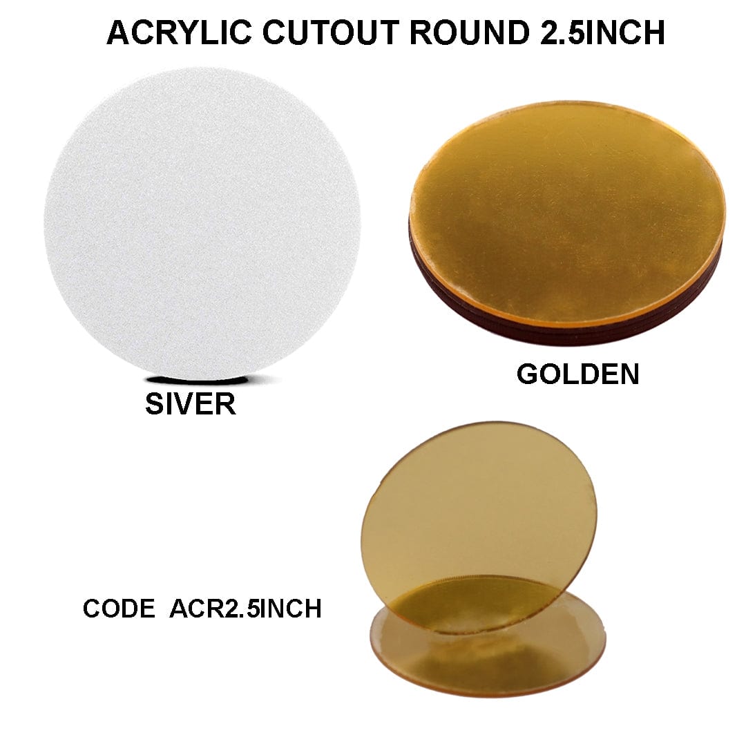 Ravrai Craft - Mumbai Branch Arts & Crafts Acrylic Cutout Round 2.5Inch