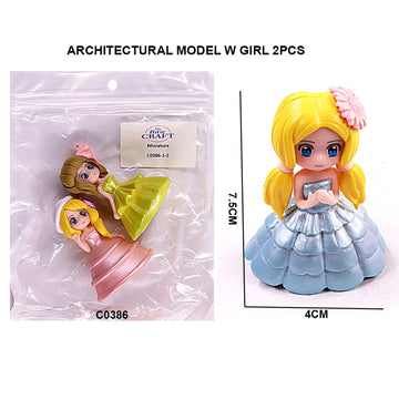 architectural model w girl 2pcs