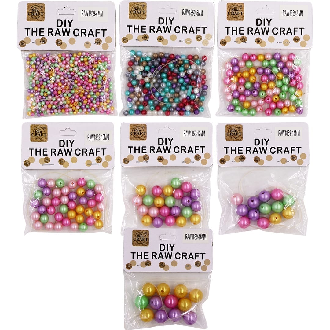 Ravrai Craft - Mumbai Branch Arts & Crafts Craft Moti Pearl Multi-Colour Mix: Assorted Decorative Pearls for Creative Projects