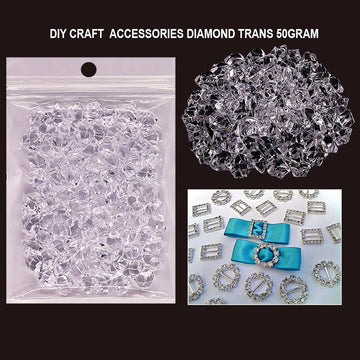 Diy Craft Transparent Diamonds 50Gm