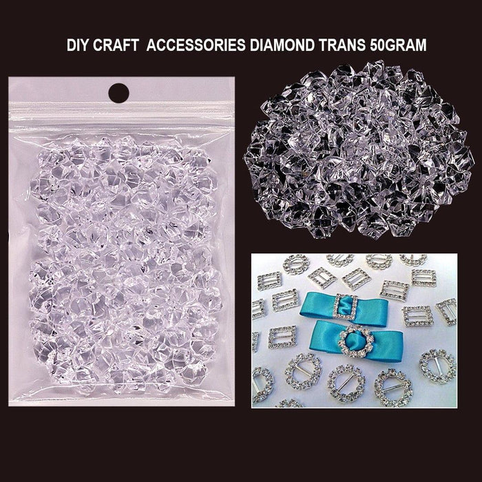 DIY Craft Transparent Diamonds 50Gm