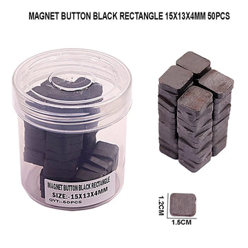 Ravrai Craft - Mumbai Branch Arts & Crafts Magnet button black rectangle 16X8X8 50PCS
