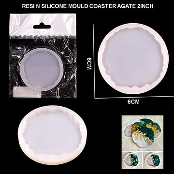 resin selicone mould coaster agate 2 inch