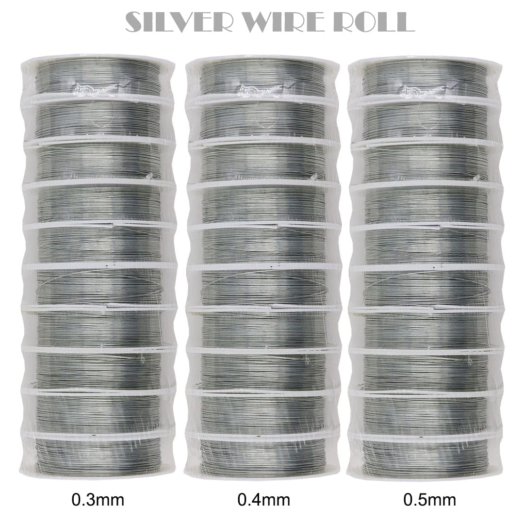 Ravrai Craft - Mumbai Branch Arts & Crafts Wire Roll 10Pcs Silver