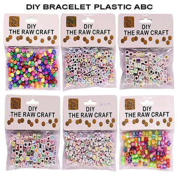 Diy bracelet plastic abc set | Contains 1 Assorted design packet