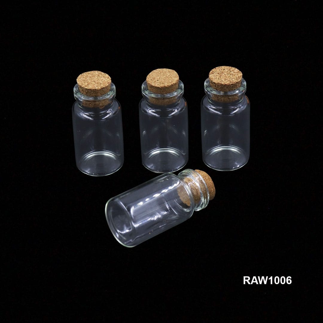 Ravrai Craft - Mumbai Branch bottle DIY Glass Message Bottle Set 4Pcs 10ml : Unleash Your Creativity and Spread Messages of Love