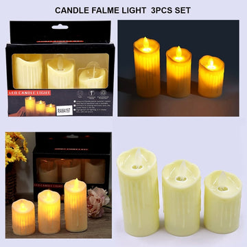 Candle Flame Light 3Pcs Set
