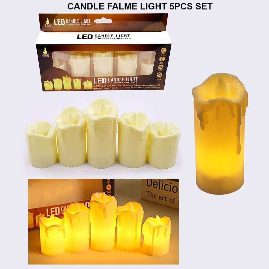 Ravrai Craft - Mumbai Branch candles CANDLE FLAME LIGHT 5PCS SET