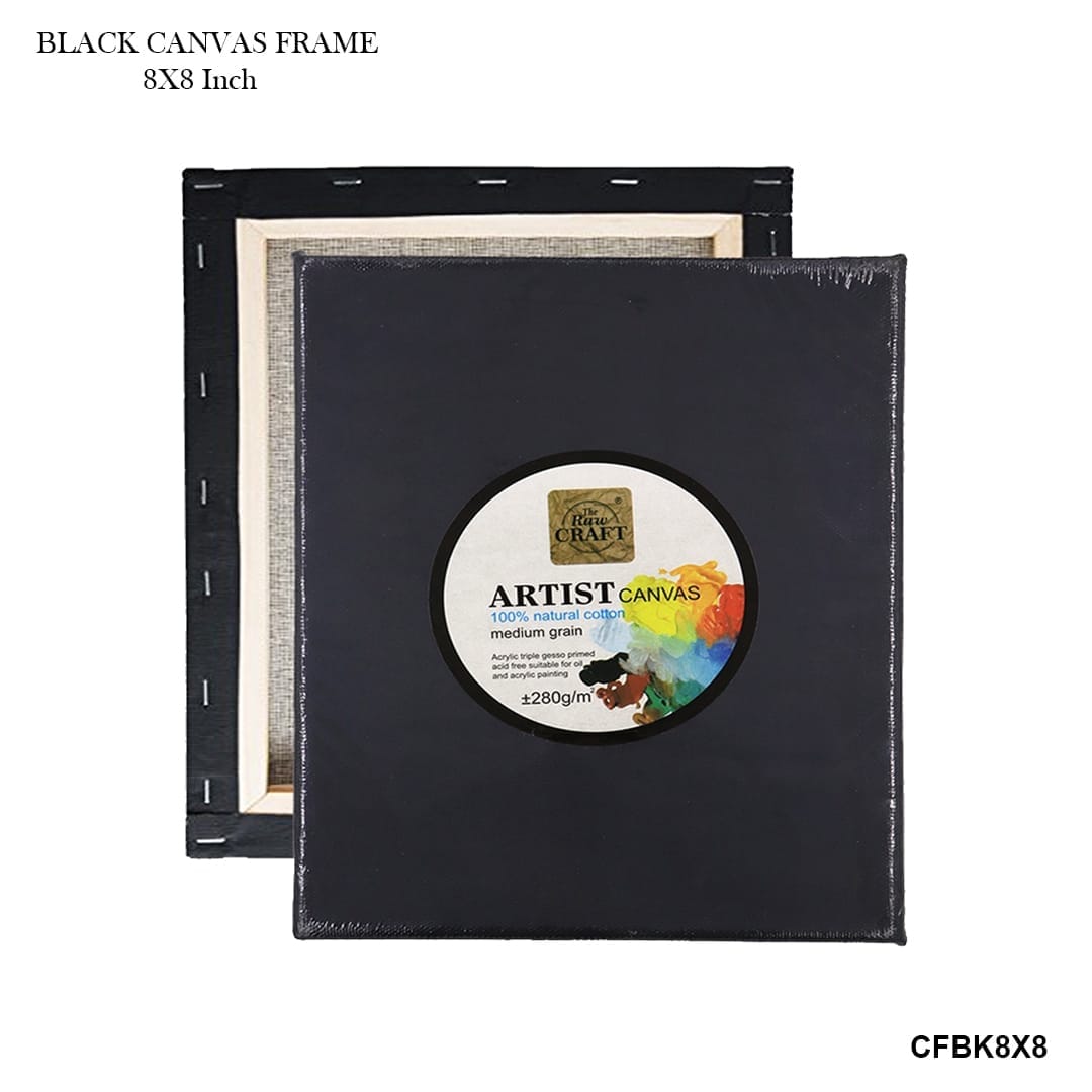 Ravrai Craft - Mumbai Branch Canvas, Sketch books and Everything! canvas frame black 8x8