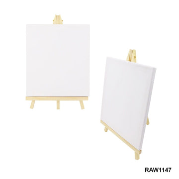 Ravrai Craft - Mumbai Branch Canvas, Sketch books and Everything! Wooden Easel with 15x20 cm Canvas