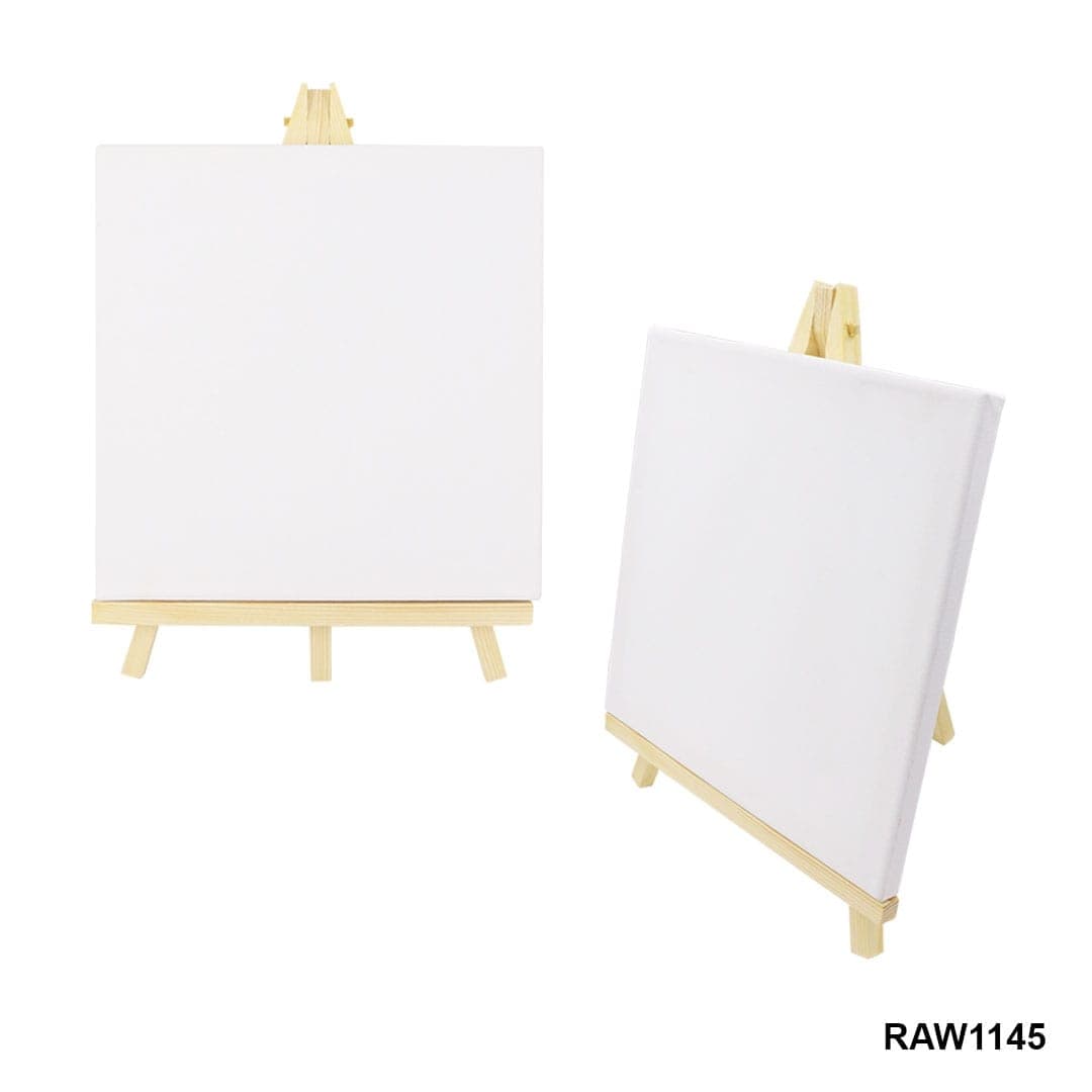 Ravrai Craft - Mumbai Branch Canvas, Sketch books and Everything! Wooden Easel with 20x20 cm Canvas