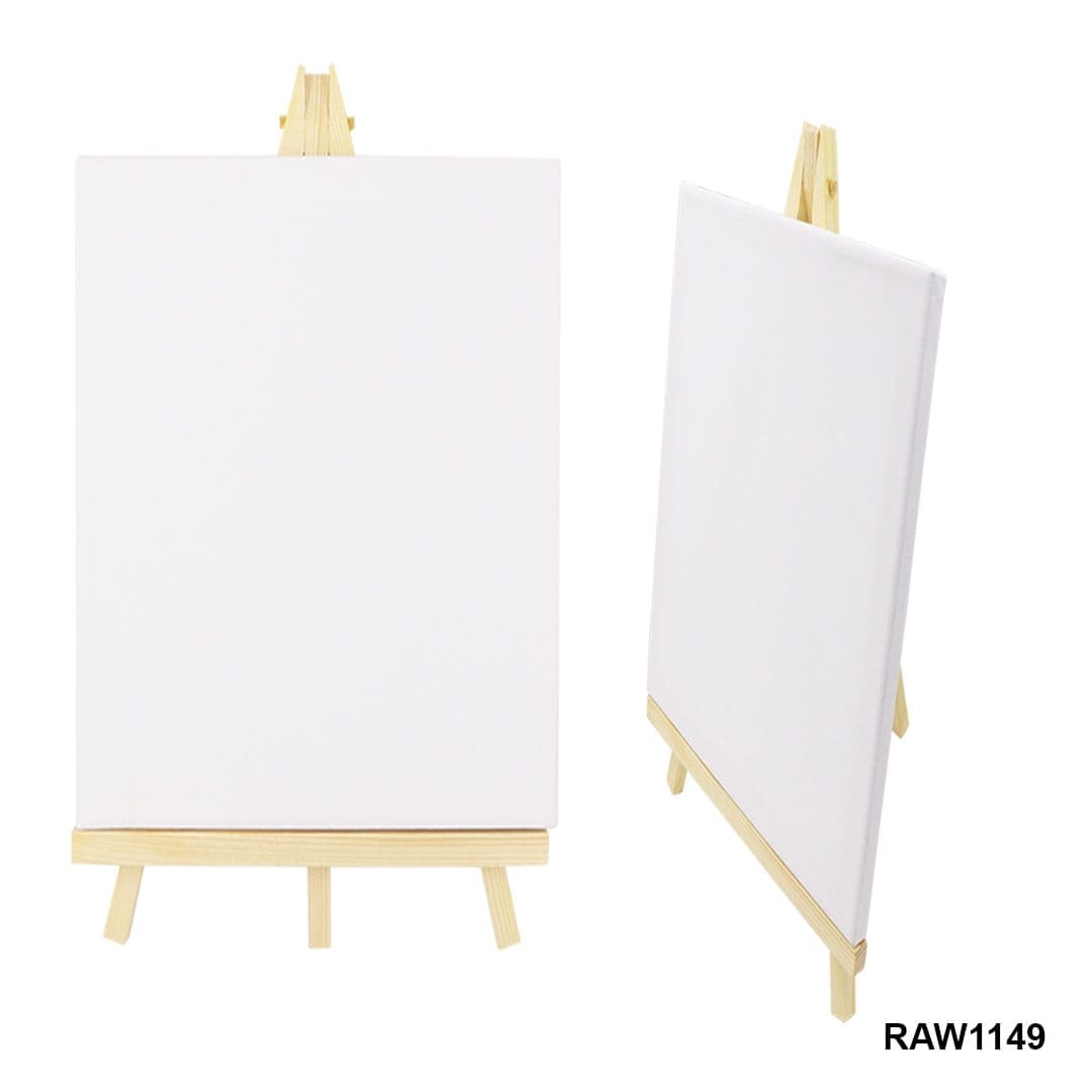 Ravrai Craft - Mumbai Branch Canvas, Sketch books and Everything! Wooden Easel with 20x30 cm Canvas