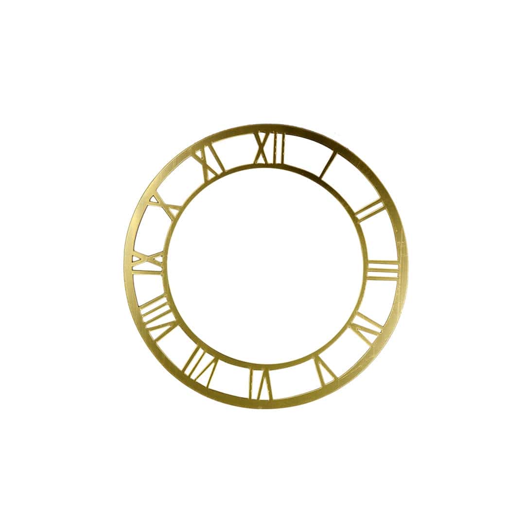 Ravrai Craft - Mumbai Branch clock accessories Acrylic Clock Cutout 4Inch Golden Roman