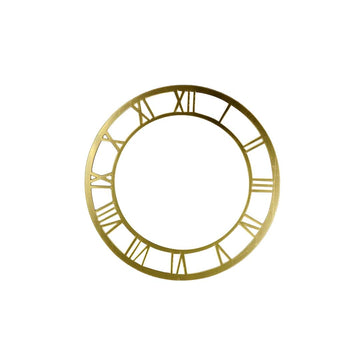 Acrylic Clock Cutout 4Inch Golden Roman