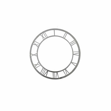 Ravrai Craft - Mumbai Branch clock accessories Acrylic Clock Cutout 4Inch silver Roman