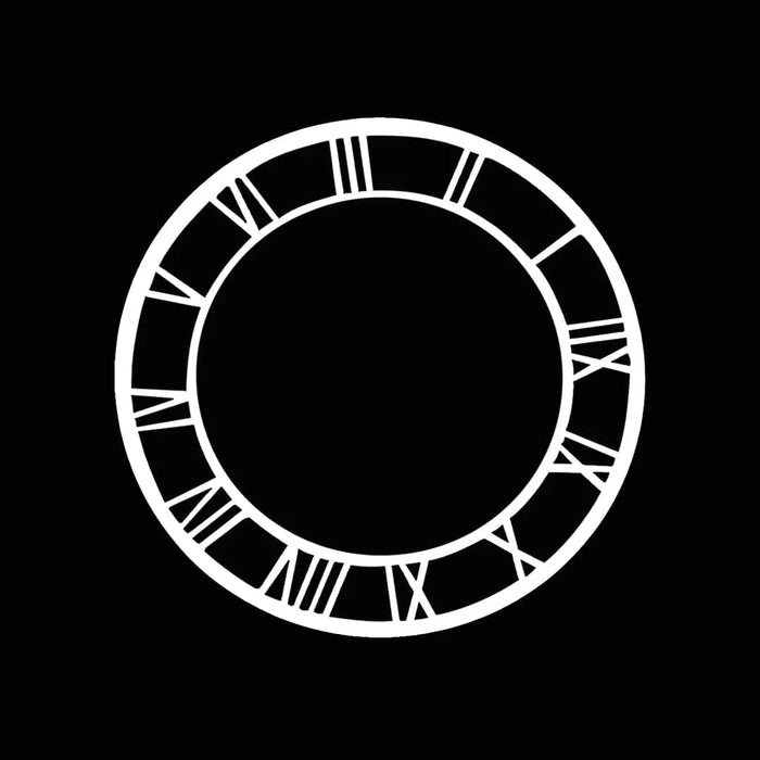 Acrylic Clock Cutout 4Inch White Roman