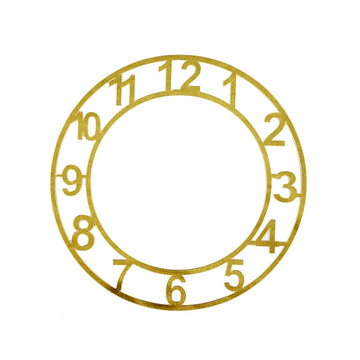 Ravrai Craft - Mumbai Branch clock accessories Acrylic Clock Cutout 8Inch Golden Numbers