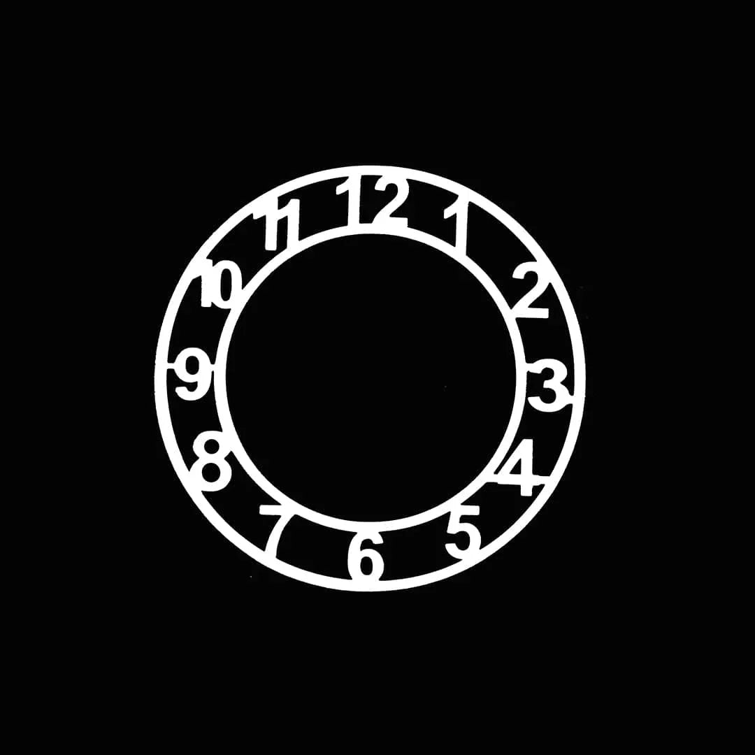 Acrylic Number Clock Cutout 4Inch White
