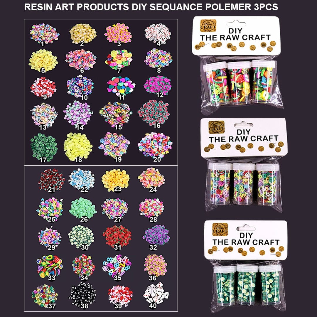 Ravrai Craft - Mumbai Branch Colourful Sequins Diy Sequance Polemer 3Pcs