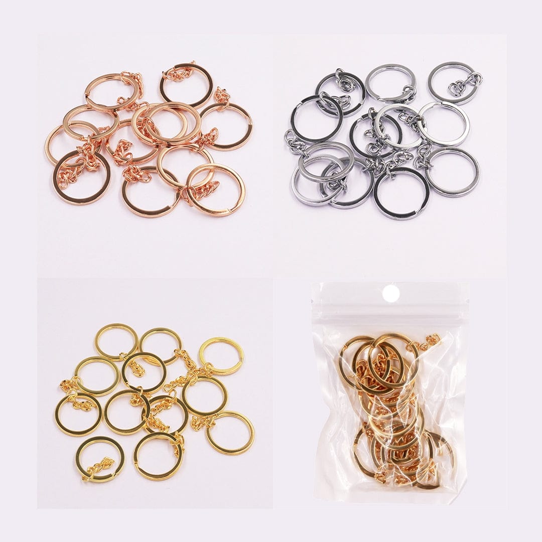 Ravrai Craft - Mumbai Branch Craft Accessories MEDIUM KEYCHAIN RING (set of 12 pieces)