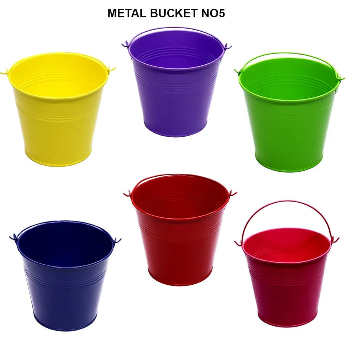 Metal Bucket No.5 13X12Cm | assorted 1 bucket