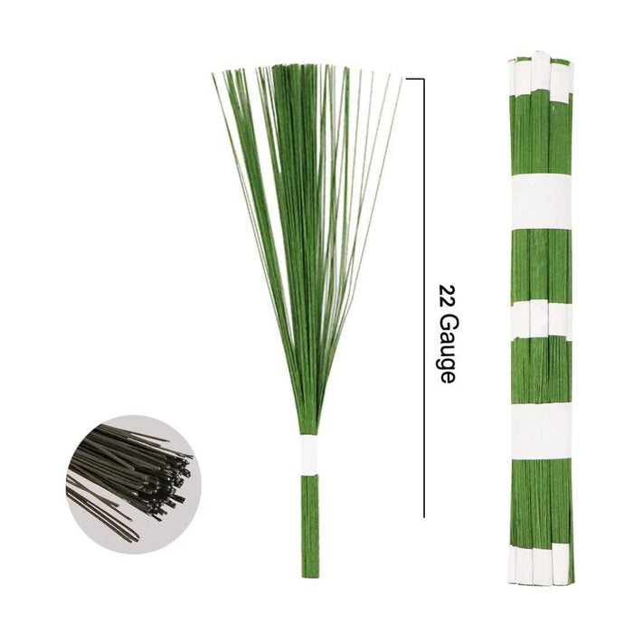 Dark Green Wire 12Inch  | Used in combination with pipe cleaners| Pack of 1 Contains 100 wires
