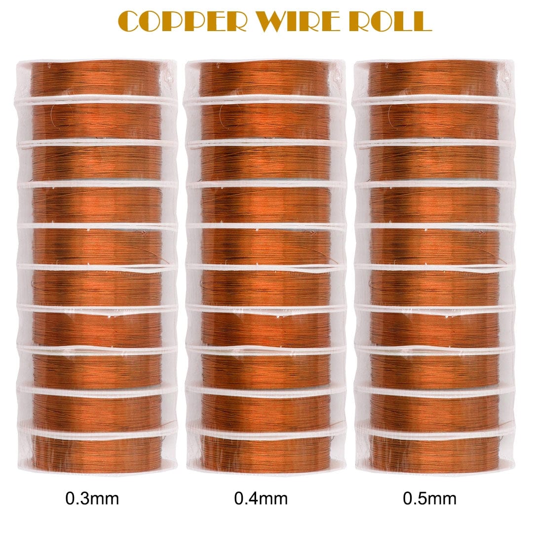 Ravrai Craft - Mumbai Branch Craft Accessories Wire Roll 10Pcs Copper