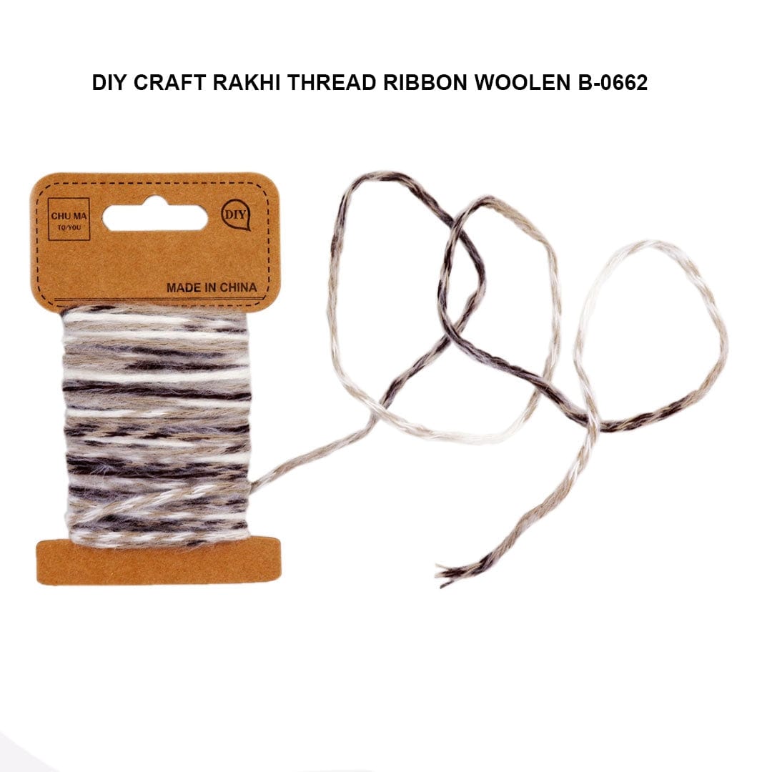 Ravrai Craft - Mumbai Branch Craft DIY GREY RAKHI  WOLLEN THREAD