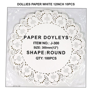 Doilies Paper White 12Inch 100Pcs