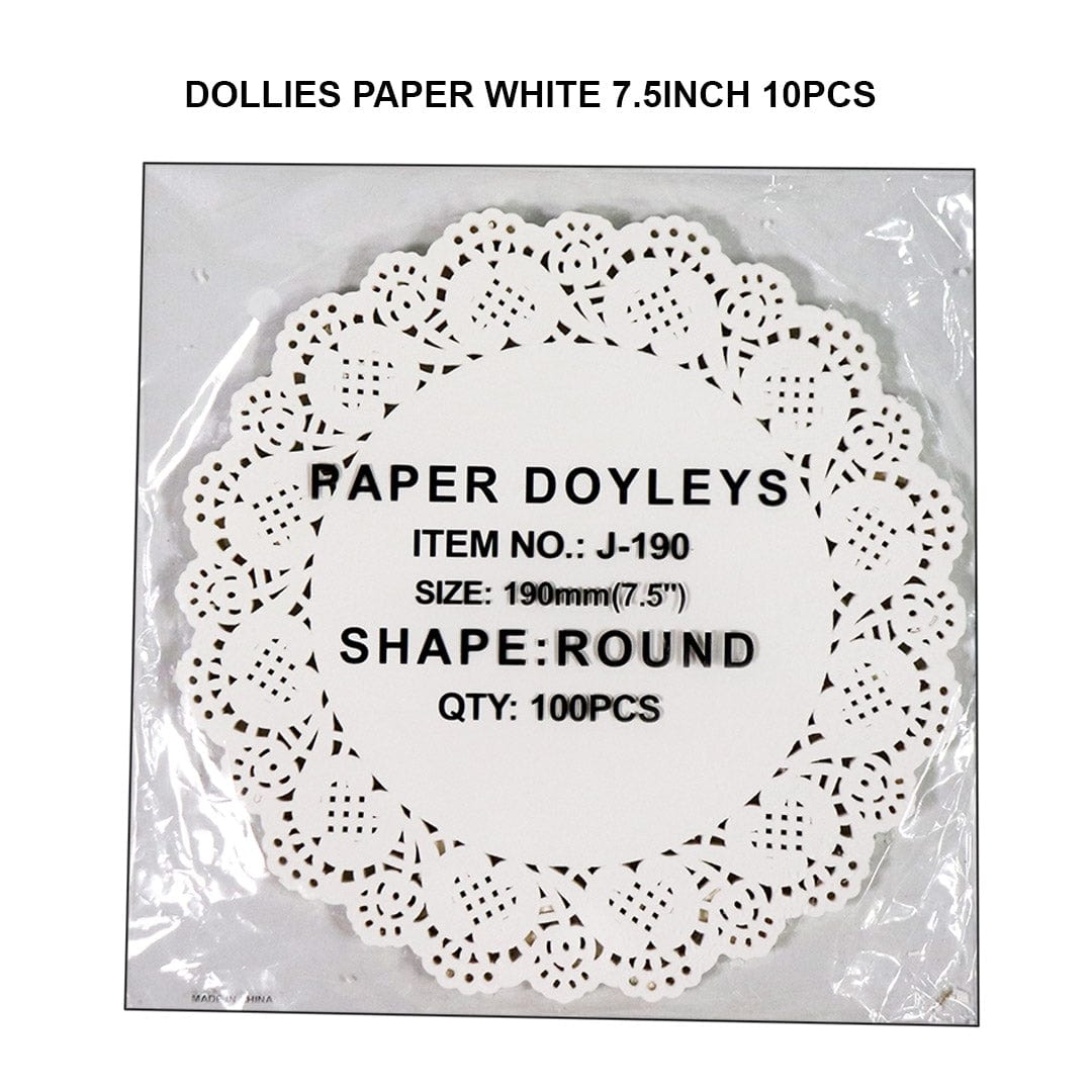 Ravrai Craft - Mumbai Branch Craft Doilies Paper White 7.5Inch 100Pcs