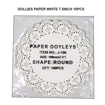 Doilies Paper White 7.5Inch 100Pcs
