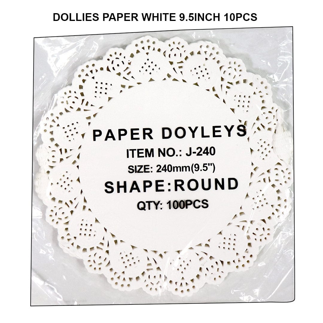 Ravrai Craft - Mumbai Branch Craft Doilies Paper White 9.5Inch 100Pcs