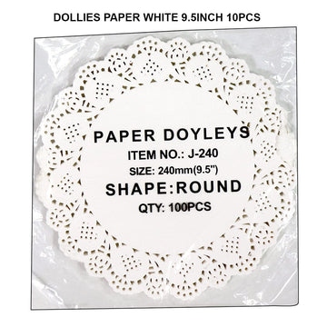 Doilies Paper White 9.5Inch 100Pcs