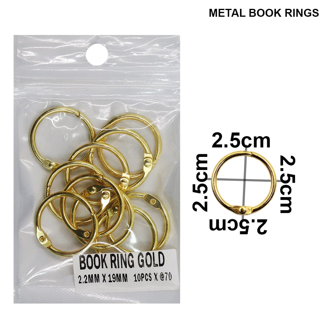 Ravrai Craft - Mumbai Branch Craft Gold Book Ring 19mm 10Pcs