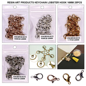 KEYCHAIN WITH LOBSTER HOOK 16mm (set of 25 pieces)
