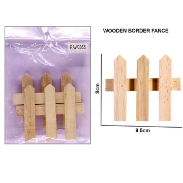 Ravrai Craft - Mumbai Branch Craft Wooden Border Fence | 8*9.5cm