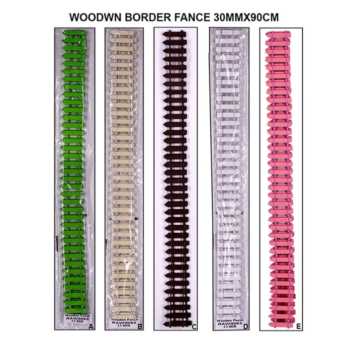 Wooden Fence Border | 30mm*90cm