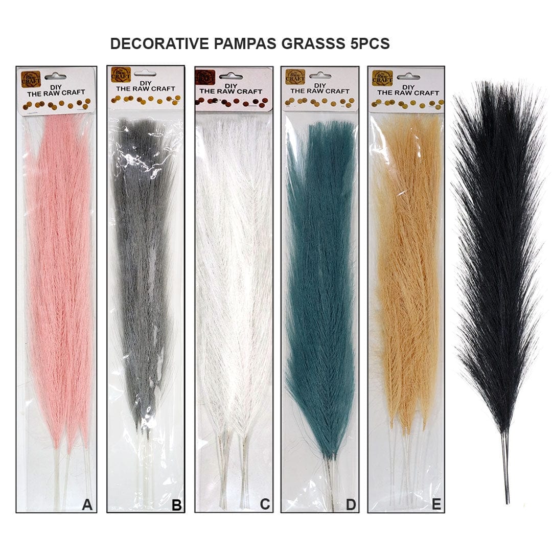 Ravrai Craft - Mumbai Branch Decoration Decorative Pampas Grass 5Pcs