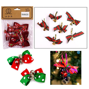 Cloth Bell Bows 6Pcs