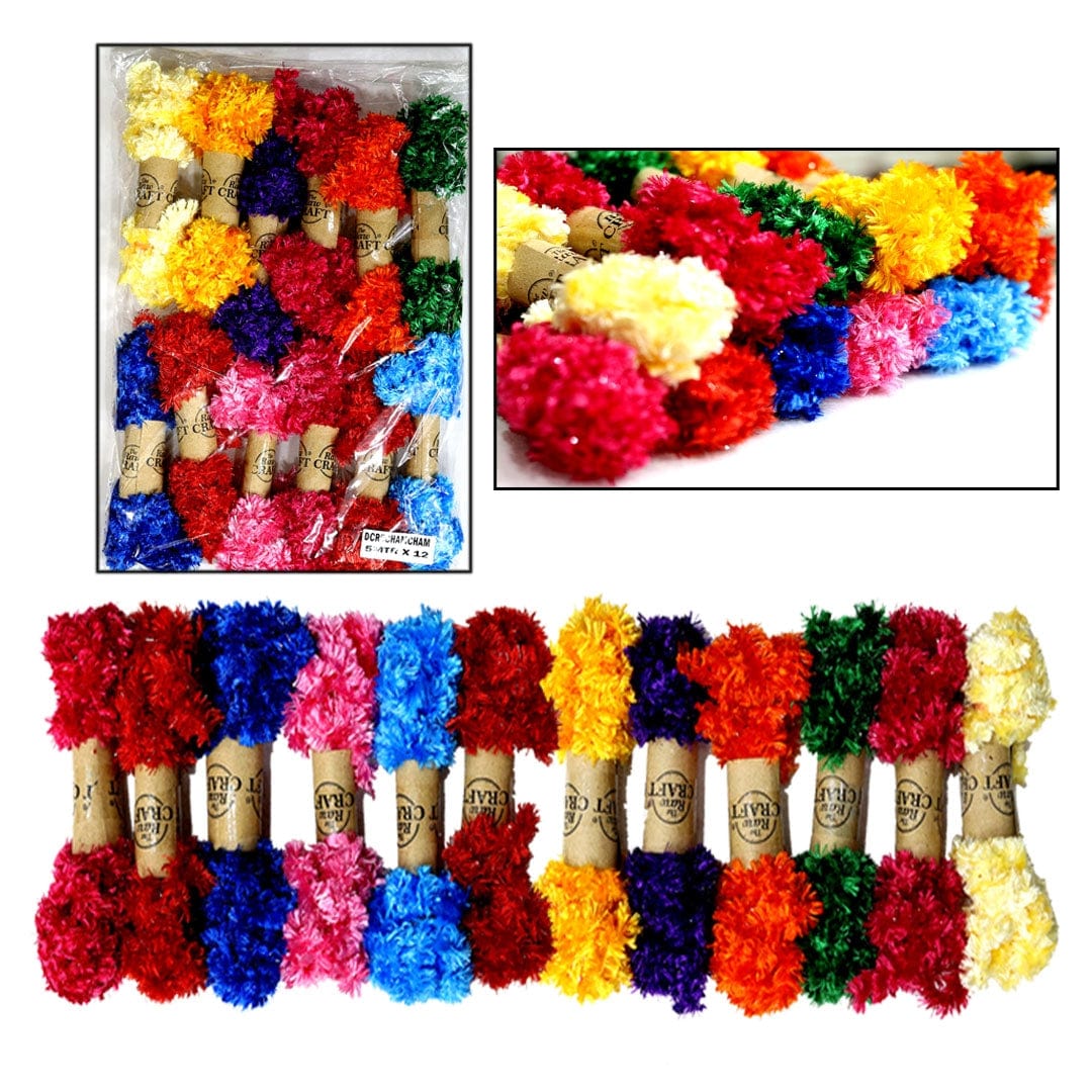 Ravrai Craft - Mumbai Branch Decoration Supplies DIY Craft Rassi 5Mtr X 12 Chamcham