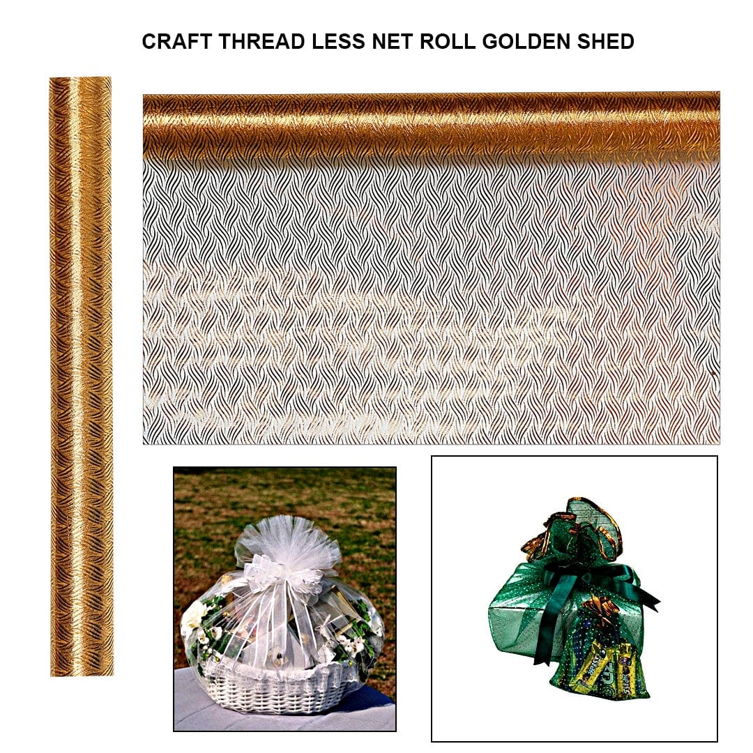 Ravrai Craft - Mumbai Branch Decoration Supplies Golden Thread Less Net Roll